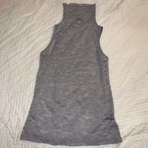 buckle black lace top XS